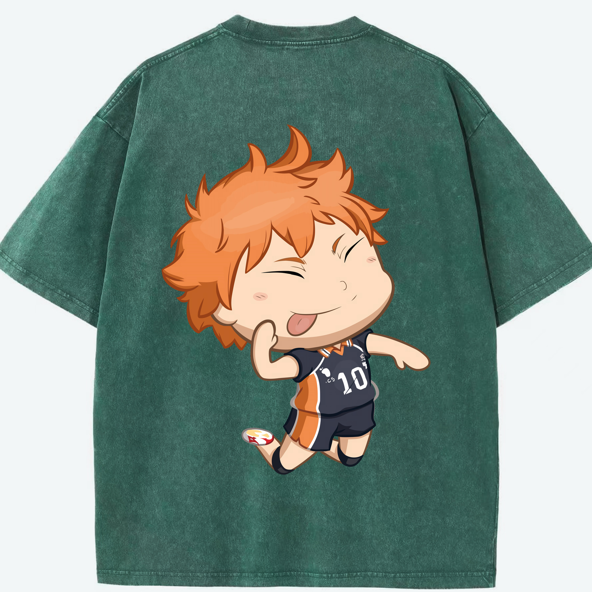 （画像用） ハイキュー!! Haikyu!! 綿100% ヴィンテージ風 半袖Tシャツ（背面プリント）